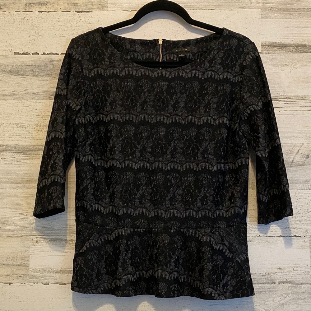 Ann Taylor Peplum Top Size Medium